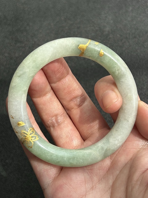 古玩玉器翡翠鐲子拍賣，當(dāng)前價(jià)格1500元
