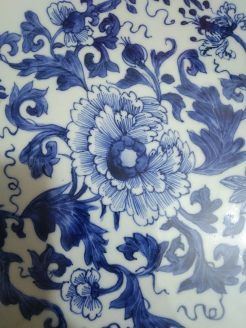 古玩陶瓷【41cm】清康熙青花花卉紋盤拍賣，當前價格12888元