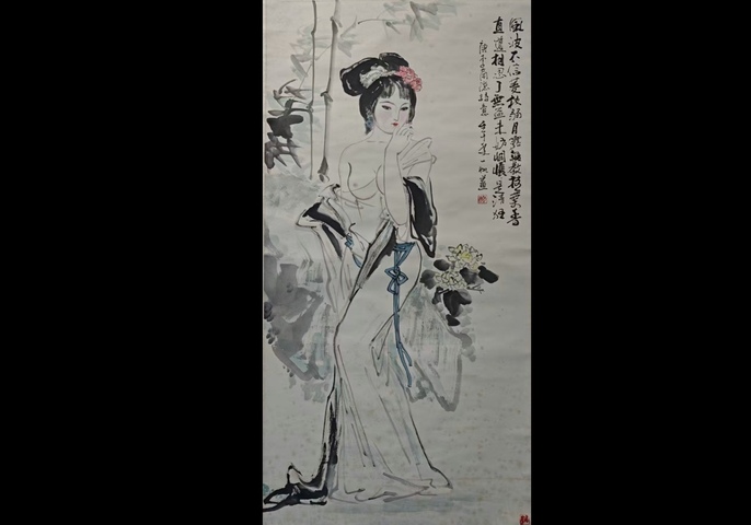 古玩字畫(huà)畫(huà)家一帆2002年作品李商隱詩(shī)意圖拍賣(mài)，當(dāng)前價(jià)格499元