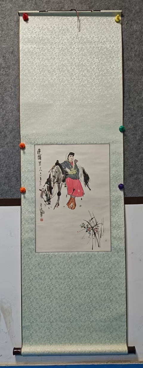 古玩字畫中美協會員海寧美協副主席朱自謙邊疆美拍賣，當前價格2888元