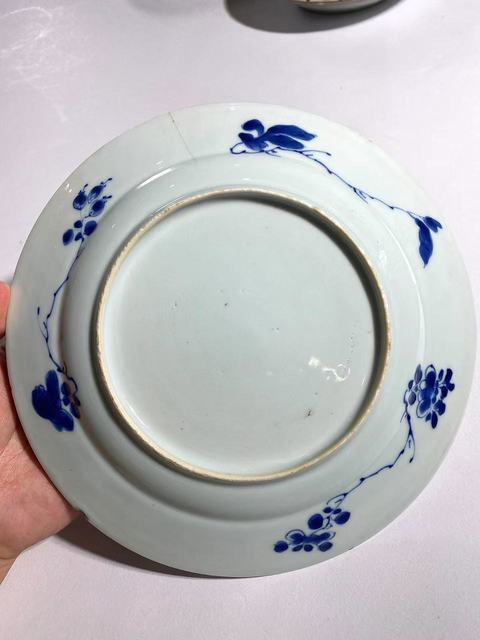 古玩陶瓷（虧出，不議價）清康熙博古紋嬰戲圖青花折沿盤拍賣，當前價格1600元