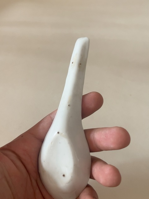 古玩陶瓷青花海水海八怪紋勺子一對拍賣,當前價格1288元