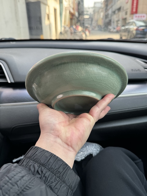 古玩陶瓷宋代·青釉折沿盤拍賣,當前價格1288元