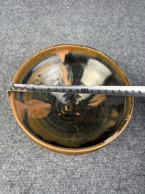 古玩陶瓷磁州窯黑釉鐵銹斑紋碗拍賣,當前價格2388元