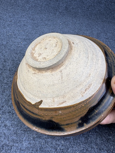 古玩陶瓷磁州窯黑釉鐵銹斑紋碗拍賣,當前價格2388元