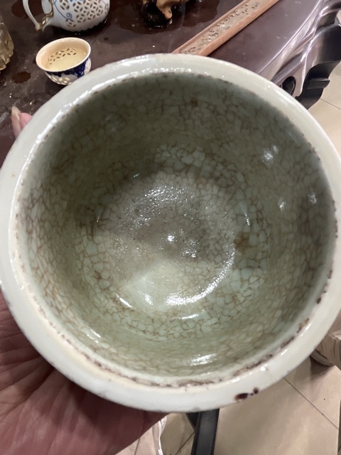 古玩陶瓷清中期郎紅釉筒式爐拍賣，當前價格5000元