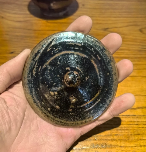 古玩陶瓷明黑釉茶入（原蓋）860拍賣，當前價格860元