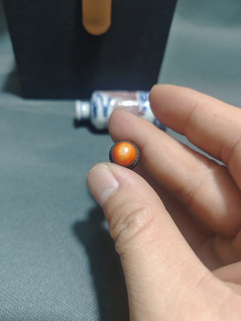古玩陶瓷清晚·青花釉里紅云龍紋鼻煙壺拍賣，當前價格12000元