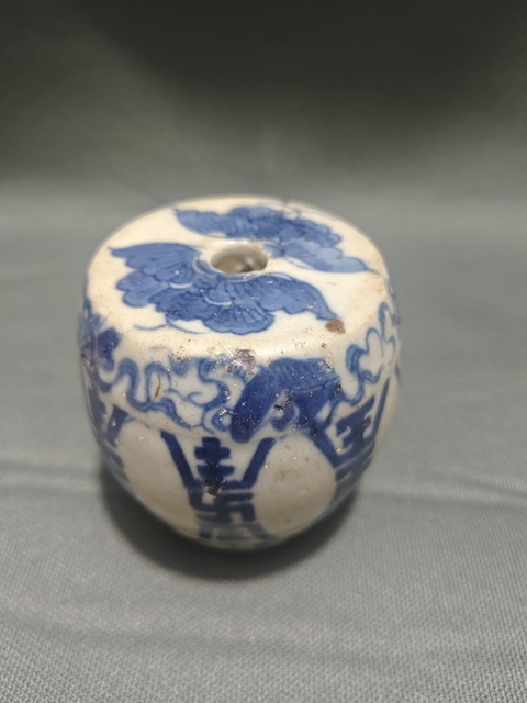 古玩陶瓷福壽紋青花香插拍賣,當前價格2000元