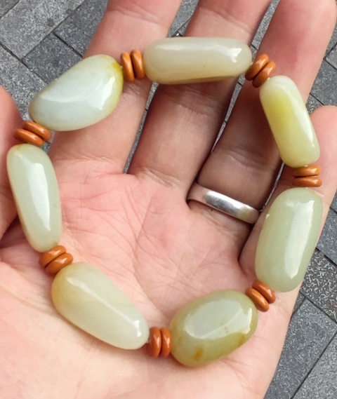 古玩玉器和田玉珠手串拍賣,當前價格888元