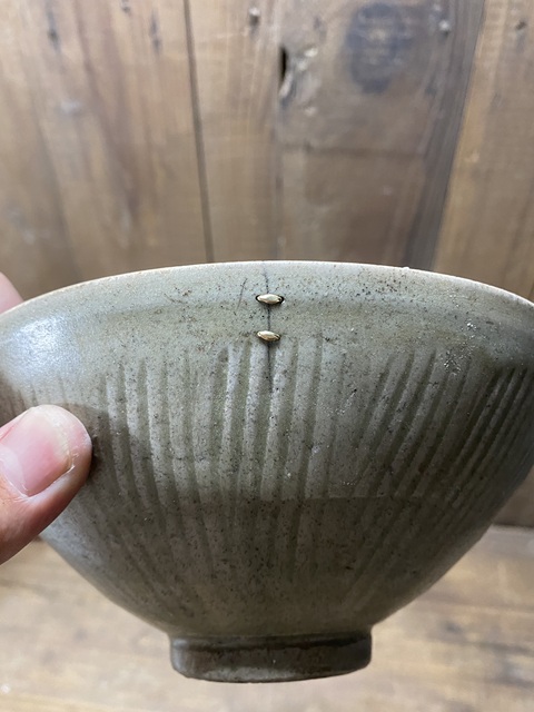 古玩陶瓷宋代珠光青瓷刻花碗拍賣，當前價格1580元