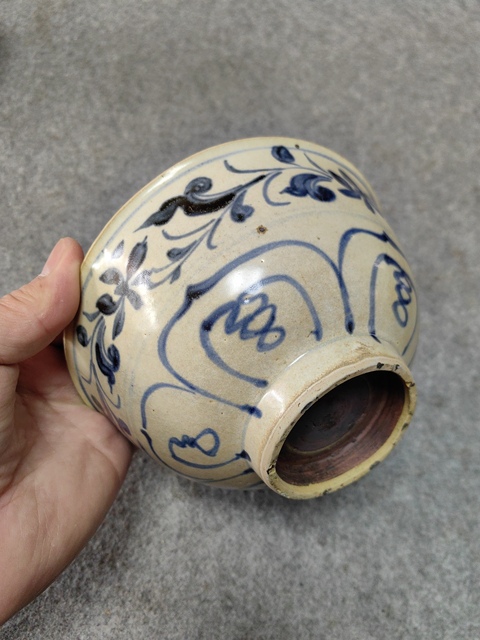 古玩陶瓷明早期—青花折枝花卉紋碗拍賣，當前價格788元