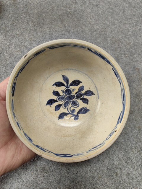 古玩陶瓷明早期—青花折枝花卉紋碗拍賣，當前價格788元