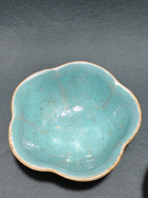 古玩陶瓷粉彩云鶴紋貢碗拍賣，當前價格1200元