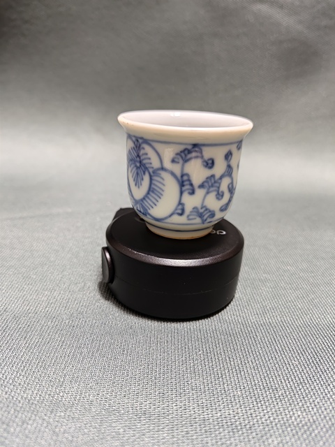 古玩陶瓷清代時期青花花卉紋杯拍賣,當前價格800元