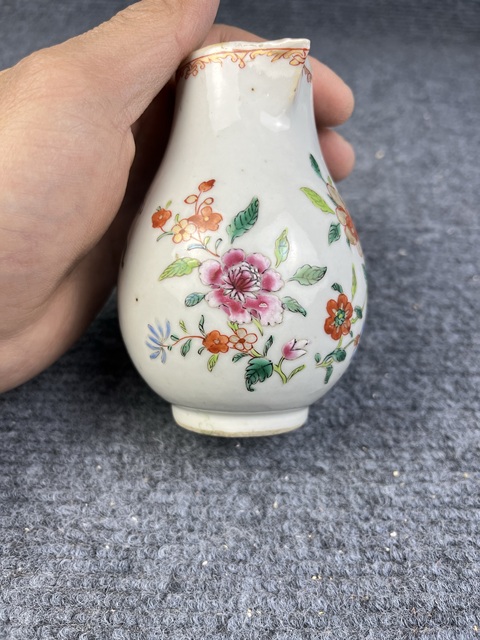 古玩陶瓷乾隆粉彩花卉紋奶壺拍賣,當前價格1288元