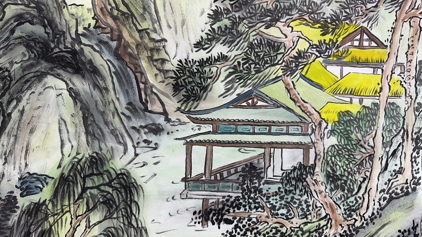 古玩字畫李建忠山水拍賣，當前價格800元