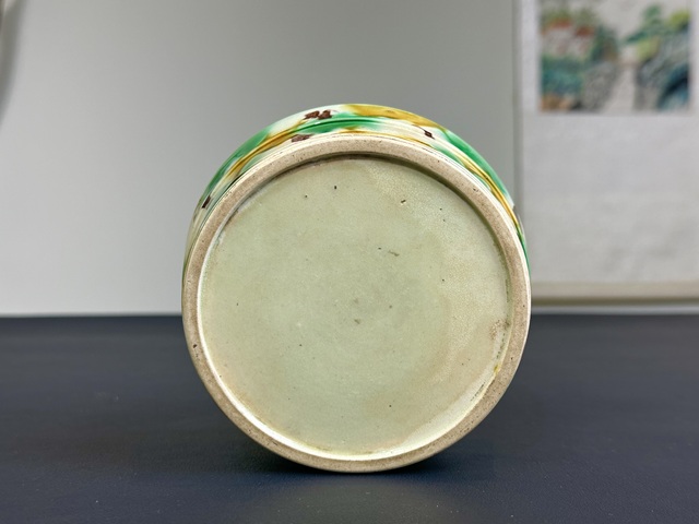 古玩陶瓷清代,虎皮釉、三彩水洗拍賣,當前價格3800元