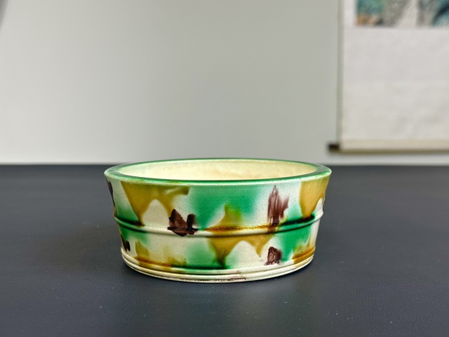 古玩陶瓷清代,虎皮釉、三彩水洗拍賣,當前價格3800元