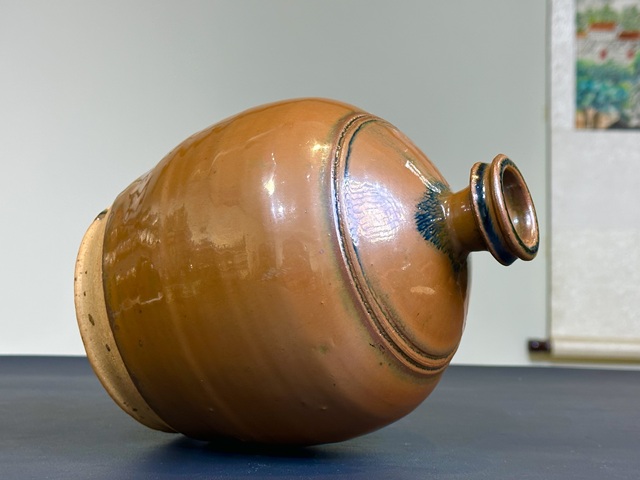 古玩陶瓷明代,磁州窯,紫金釉梅瓶拍賣,當前價格5500元
