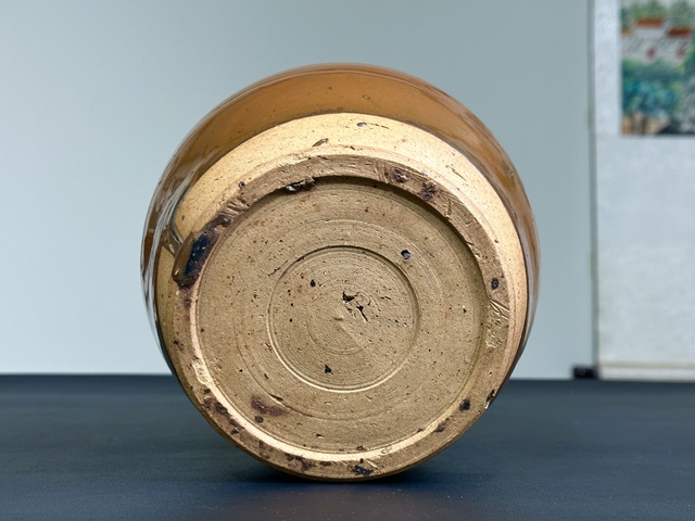 古玩陶瓷明代,磁州窯,紫金釉梅瓶拍賣,當前價格5500元