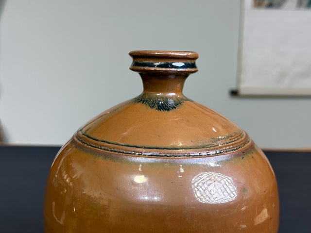 古玩陶瓷明代,磁州窯,紫金釉梅瓶拍賣,當前價格5500元