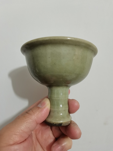 古玩陶瓷龍泉青瓷高足杯拍賣,當前價格0元