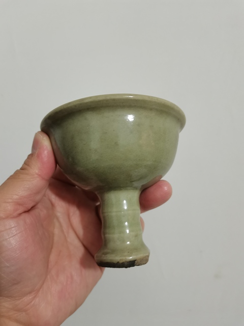 古玩陶瓷龍泉青瓷高足杯拍賣,當前價格0元