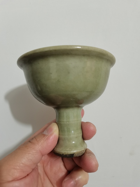 古玩陶瓷龍泉青瓷高足杯拍賣,當前價格0元