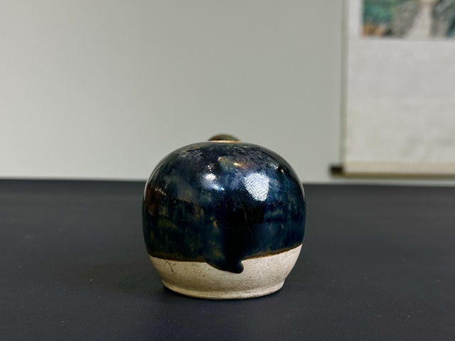 古玩陶瓷窯變黑釉油燈拍賣，當前價格388元