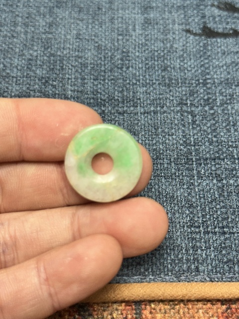古玩陶瓷清代翡翠平安扣拍賣，當前價格189元