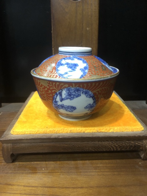 古玩陶瓷（精品蓋碗）晚清·青花礬紅描金·瑞獸松竹梅-蓋碗拍賣(mài)，當(dāng)前價(jià)格408元