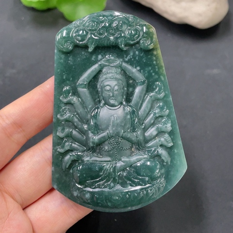 古玩玉器天然翡翠千手觀音(帶翡翠鑒定證書)拍賣,當前價格1500元