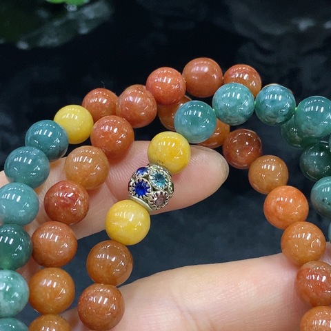 古玩玉器天然翡翠項鏈(帶翡翠鑒定證書)拍賣,當前價格680元