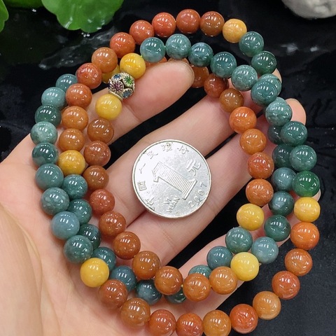 古玩玉器天然翡翠項鏈(帶翡翠鑒定證書)拍賣,當前價格680元