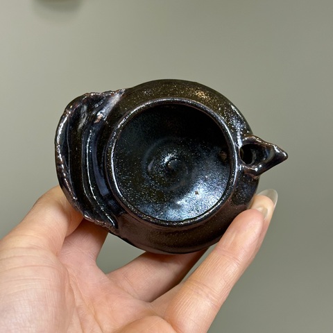 古玩陶瓷明代，黑釉鳥型水洗拍賣，當前價格286元