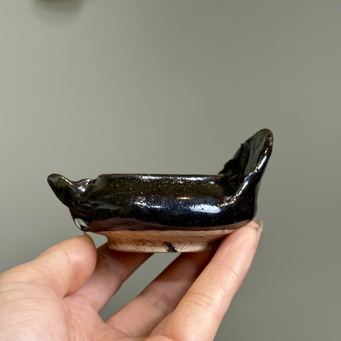 古玩陶瓷明代，黑釉鳥型水洗拍賣，當前價格286元