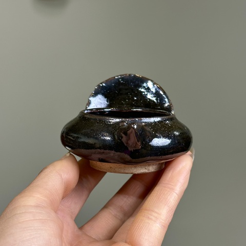 古玩陶瓷明代，黑釉鳥型水洗拍賣，當前價格286元