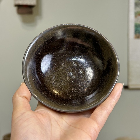 古玩陶瓷元代,茶葉末釉茶盞拍賣,當前價格650元