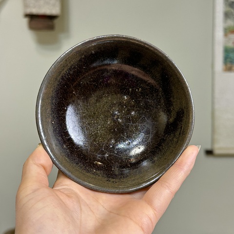 古玩陶瓷元代,茶葉末釉茶盞拍賣,當前價格650元