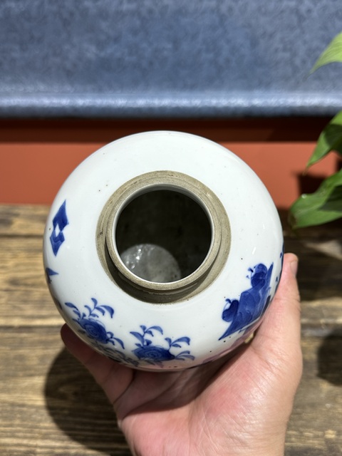 古玩陶瓷清代光緒青花博古紋罐拍賣,當前價格4800元