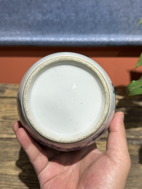 古玩陶瓷清代光緒青花博古紋罐拍賣,當前價格4800元