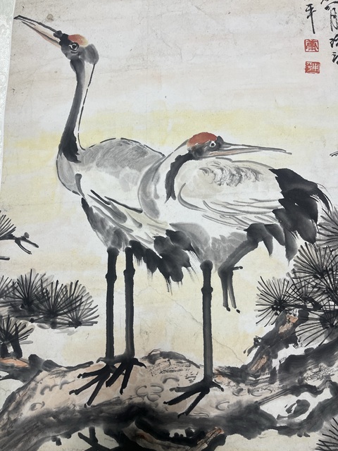 古玩銅器曹用平款松鶴延年圖拍賣，當前價格1580元