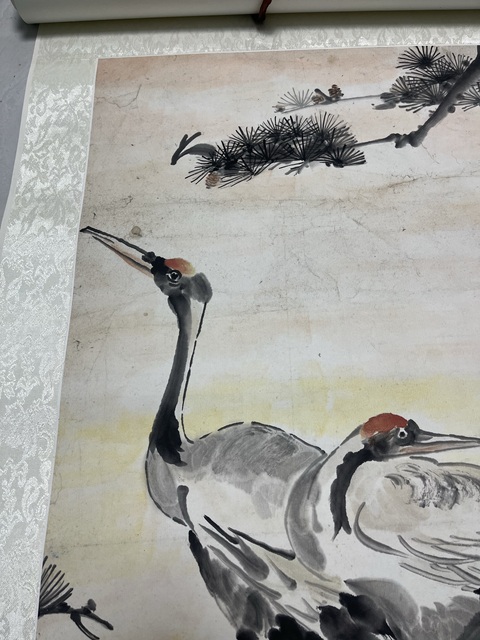 古玩銅器曹用平款松鶴延年圖拍賣，當前價格1580元