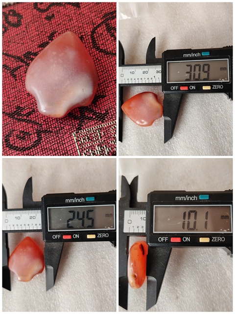 古玩玉器天然紅瑪瑙墜拍賣,當前價格66元