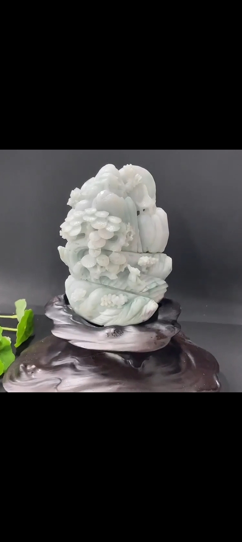 古玩玉器(特價(jià)清貨天然翡翠雕刻山水飾擺件(帶翡翠鑒定證書)拍賣,當(dāng)前價(jià)格1800元