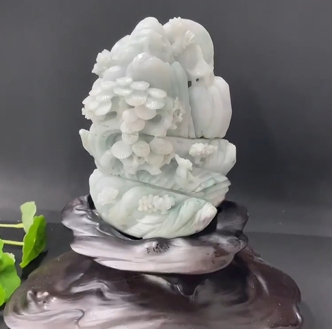 古玩玉器(特價(jià)清貨天然翡翠雕刻山水飾擺件(帶翡翠鑒定證書)拍賣,當(dāng)前價(jià)格1800元