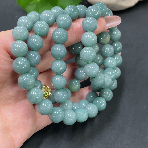 古玩玉器天然翡翠珠串(帶鑒定證書)拍賣,當(dāng)前價格680元