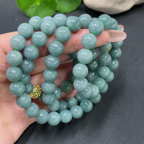 古玩玉器天然翡翠珠串(帶鑒定證書)拍賣,當(dāng)前價格680元