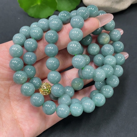 古玩玉器天然翡翠珠串(帶鑒定證書)拍賣,當(dāng)前價格680元